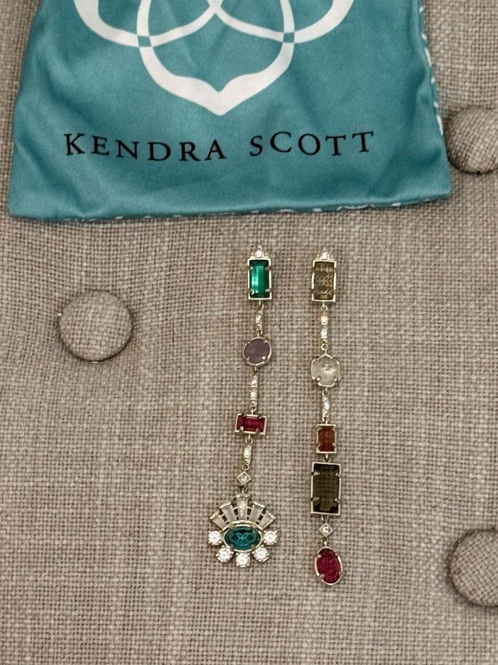 Kendra Scott • asymmetrical multistone drop earrings - Picture 5 of 8